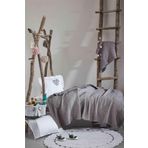 Ecocotton Kayra Gri Bebek Yatak Örtüsü