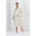 Ecocotton Laodikeia Krem Erkek Bornoz