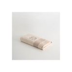 Ecocotton Leyna El Yüz Havlusu Erkek %100 Organik Pamuk Nakışlı Bej 50x90 Cm