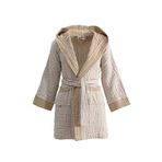 Ecocotton Melinda Hardal Organik Pamuk Müslin Dokuma Unisex Çocuk Bornoz - Sarı