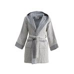 Ecocotton Melinda Organik Pamuk Müslin Dokuma Unisex Çocuk Bornoz - Lacivert