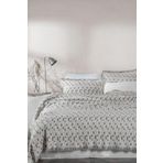 Ecocotton Merisa Çift Kişilik Pike Takımı %100 Organik Pamuk Müslin Dokuma Gri 240x260 Cm
