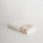 Ecocotton Mihra El Yüz Havlusu %100 Organik Pamuk Keten Bordürlü El Nakışlı Krem 50X90 cm - 50 x 90 cm