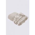Ecocotton Miranda %100 Organik Pamuk Fırfırlı Bej 50x90 cm El Yüz Havlusu
