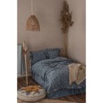 Ecocotton Mirela Bebek Nevresim Takımı %100 Organik Pamuk Müslin Nakışlı Lacivert 100X150 cm - 100 x 150 cm