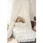 Ecocotton Mirza Bebek Nevresim Takımı %100 Organik Pamuk Saten Nakışlı Krem 100x150 Cm