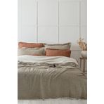 Ecocotton Muna Çift Kişilik Pike Takımı %100 Organik Pamuk Inject Yeşil-Krem 240x260 Cm