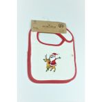 Ecocotton Noel Baba Santa Claus Önlük 2'Li - 0 - 6 Ay - Kırmızı