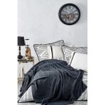 Ecocotton Organik Pamuk Çift Kişilik Triko Battaniye Karen 220X240 - 220 x 240 cm - Antrasit
