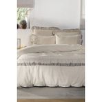 Ecocotton Organik Pamuk Ekstra Geniş Fırfırlı Nevresim Takımı - Dalya - 220 x 240 cm - Antrasit