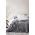 Ecocotton Seren Tek Kisilik 100 Organik Pamuk Melanj Antrasit Pike Ortusu