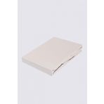 Ecocotton Tek Kişilik %100 Organik Pamuk Saten Bej 120X200 cm Lastikli Çarşaf