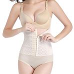 Ecoform 3 Kademe Unisex İnceltici Vücut Şekillendirici Zayıflatıcı Sıkılaştırıcı Lohusa Bel Korsesi Ten Bej XS