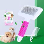 Ecoform Kedi Köpek Evcil Hayvan Tüy Tarama Kaşıma Fırçası Telli Taraklı Pembe