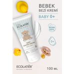 ECOLATIER Bebek Pişik Kremi 0+ Yaş Yenidoğan Bakım Ürünü, Papatya Özü, Shea Yağı, Çinko Oksit, 100 ml