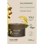 ECOLATIER Derin Canlandırıcı Saç Maskesi Organik Argan, Doğal Içerik Güçlendirici Onarıcı Parlatıcı Etki Zayıflamış Saçlar Için 250 ml