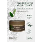 ECOLATIER Selülit Karşıtı Vücut Peeling Organik Kenevir, Selülit Önleyici, Besleyici ve Sıkılaştırıcı 300 G /body Scrub Firming