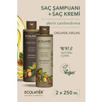 ECOLATIER Yoğun Canlandırıcı Saç Şampuanı ve Saç Bakım Kremi 2'li Set Organik Argana Nemlendirici Yumuşatıcı