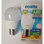 Ecolite 5'li Paket G45 8,5w E27 Top Ampul Gün Işığı Sarı