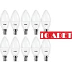 Ecolite 8W LED Candle Ampul 220V Opal Cam 810 Lm E14 3000K (10LU) - 6500K