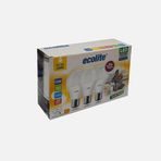 Ecolite A60 12W E27 3000K Sarı Işık 3'lü Led Ampul