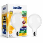 Ecolite G125 Büyük Boy LED Ampul 12W (104W Eşdeğer) E27 Duy Dimmer Uyumlu 1600 Lümen 2700K Sarı Işık Dekoratif Soft Globe Ampul 178x125 mm
