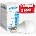 Ecolite Switch 9 W Kırmızı Klasik E27 Duy Led Ampul