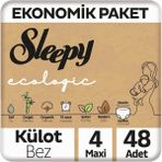 Ecologic Ekonomik Paket Külot Bez 4 Numara Maxi 48 Adet - Standart
