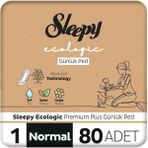 Ecologic premium Plus Günlük Ped Normal 80 Adet Ped