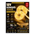 ECONA 10 Metre Günışığı Şerit LED 3000K 12V Kendinden Yapışkanlı (5+5 Mt 2 Rulo) - TV Arkası, Mutfak Tezgahı, Işık Havuzu Uyumlu (Trafo Hariçtir - Pille Çalışmaz)