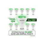 ECONA 10W Spot Led Ampul Yeşil Ağaç Aydınlatma (GU10 DUY) (10 Ad Fiyatıdır)
