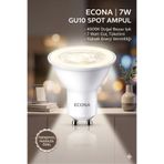 ECONA 7W Gu10 Led Spot Ampul 4000K Doğal Beyaz Işık (Gün Işığı) Enerji Tasarruflu Yüksek Lümen