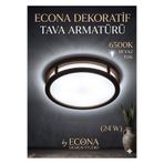 ECONA BEYAZ Aydınlatma Glop Armatürü Led Avize Aplik Balkon Banyo Koridor Lambası Led Güçlü Işık,24W