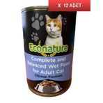 Econature 400 gr 12 Adet Tavuk Etli Kedi Konservesi