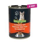 Econature Kuzu Etli 6x400 gr Yetişkin Kedi Konservesi