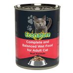 Econature Sığır Etli 6x400 gr Konserve Yetişkin Kedi Maması