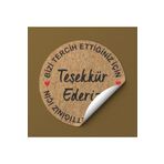 EcoNest Kraft Bizi Tercih Ettiginiz İçin Teşekkür Ederiz Sticker Kuşe 36 Adet Yuvarlak Kesim (3,7x3,7cm)