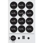 EcoNest Sticker Kuşe Afiyet Olsun Yuvarlak Kesim Siyah (3,7X3,7CM) 108 Adet