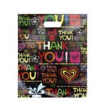 ECOPLAST Tiri Store Çok Renkli Takviyeli Mağaza Poşeti 5 no 50x60 cm 50 adet Çok Renkli thank you desen
