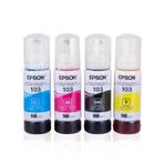 Ecoprint Epson 103 L1210-L1250-L3210-L3211-L3250-L3251-L3256-L3260-L5290-L5296-L5590 Orjinal 4 Renk Takım Mürekkep