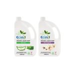 Ecos3 Avantajlı Sıvı Sabun Seti, Organik & Vegan Sertifikalı, Beyaz Manolya, Aloe Vera, 2 x 2500ml