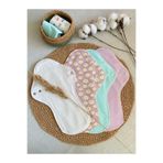 ECOSOFT Yıkanabilir Doğal Kadın Pedi Gece XL Lohusa 4'lü %100 Pamuk ve Bambu (XL beden)
