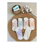 ECOSOFT Yıkanabilir Günlük Ped %100 Pamuk Bambu Ultra İnce Doğal Ped (6 Adet)