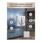 Ecovacs Çerçevesiz Camlara Özel Kenar Algılama Sensörlü Akıllı Temizlik Robotu Yüksek Vakum Güçlü 5500PA