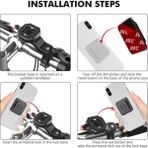 Ecovibe Bisiklet Motosiklet ve Scooter Için Gidon Uyumlu Telefon Tutucu 4-6.8 Modellere Uyumlu Kolay Kurulum ve Kullanım 146A-HL - Option-1 - 000-Siyah