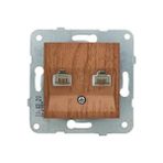 Ecovibe Ceviz Ikili Nümeris Cat3 Vakumlu Paket - Option-1 - Ahşap