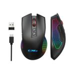 Ecovibe Crossfire Air Kablosuz 10000 Dpi Pixart PMW3325 Sensör Makro Yazılımlı Chromatic Rgb Kablosuz Gaming Mouse - Siyah - Option-1