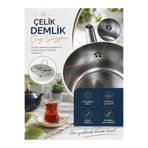 EcoVibe Demlik İçi Sök Tak Çay Süzgeci Paslanmaz Çelik Demlik Süzgeci Tortusuz Çay Filtresi