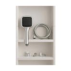 Ecovibe Duş Başlığı, Yüksek Basınçlı, Su Tasarruflu, Ultra Dayanıklı, Yüksek Kalite, Şık Tasarım, Ekonomik El Duşu (Kare) - 1 lt