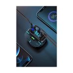Ecovibe F9 Araç Fm Transmitter 5.3 Bluetooth Araç Kiti USB Type-C Hızlı Şarj Çıkışlı Çakmaklık Girişli (F9)